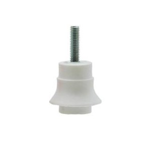 8mm WHITE PLASTIC INSULATOR M-F