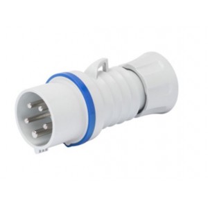 16A 3P+N+E 220V Plug IP44 9H C/W Phase Inverter