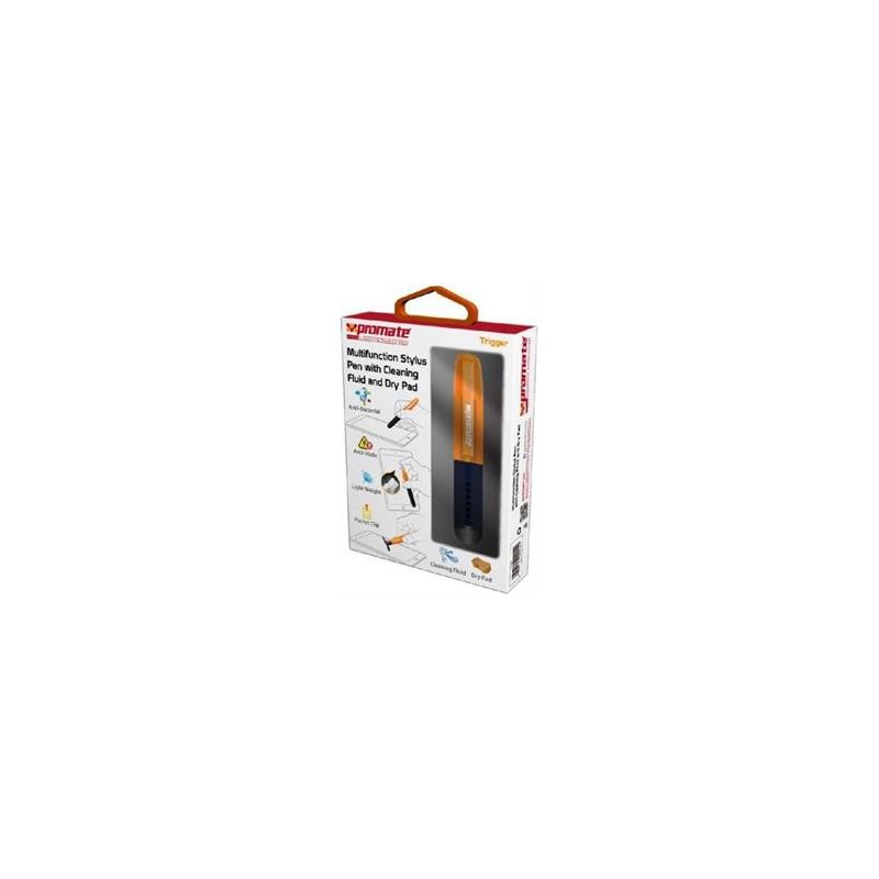 Promate 6959144000152 Trigger Multifunction Stylus Pen with Cleaning Fluid and Dry Pad