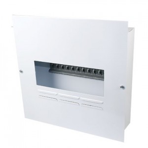 12-WAY WHITE STEEL FLUSH 13mm MCB DB NO DOOR IP42