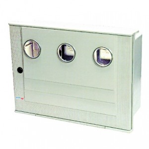 METER BOX 520x700x220 NO CHASSIS PLATE- 3 METER WINDOWS