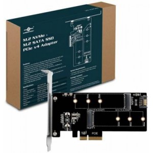 Vantec VANTEC UGT-M2PC200 ADP M.2 NVMe + M.2 SATA SSD PCIe X4 Adapter