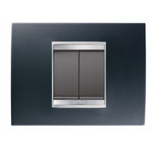 2 LEVER 1P 16A KIT CHORUS SLATE GREY C/W 2x4