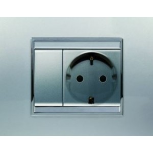 Schuko Sw Socket Outlet Kit Chorus Lux Titanium