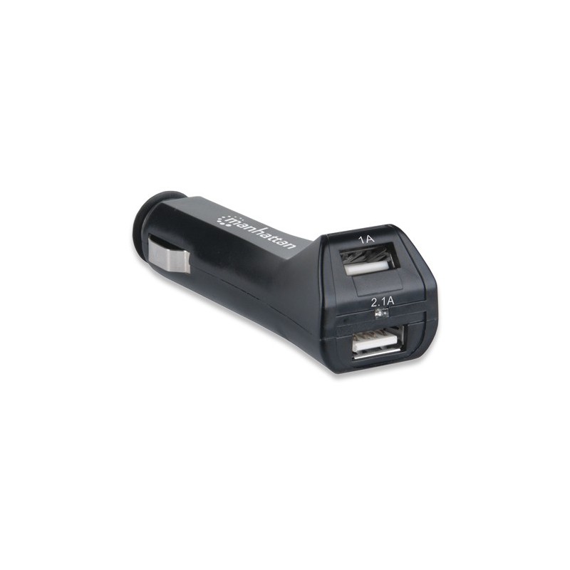 Manhattan 101721 PopCharge Auto Duo - Automotive USB Charger with 2 Ports 