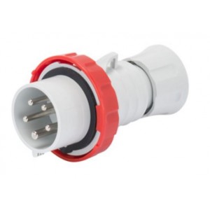 32A 3P+N+E 400V Plug IP67 6H C/W Phase Inverter