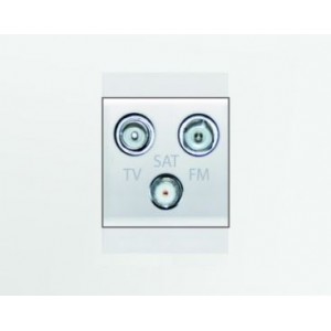Tv+fm+sat Sockets Chorus Geo Kit White