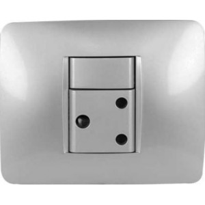 Complete 4X4 Single Big Switch Socket Outlet 2P+E 16A Slate