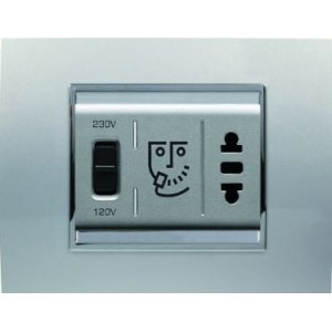 230VAC Shaving Socket Outlet Kit Chorus One Titanium