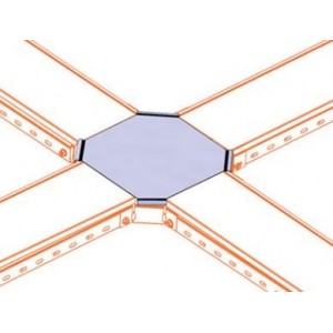 Traycover T 4WAY 300MM(W)X 50MM(H)X 50MM(B)GALV Mild Steel