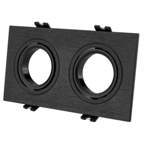 173MM X 93MM Square Plastic Recessed Downlight Black