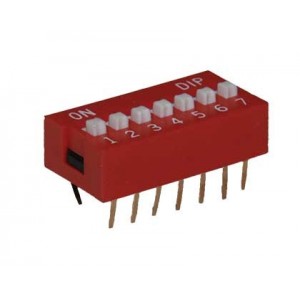 7-WAY Dip Switch Red