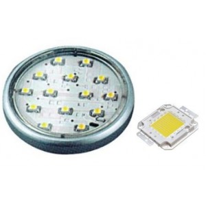 12VDC MINI Alum. LED Lamp Yellow 1.2W 30MM Dia
