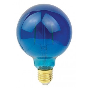 230VAC 2W G95 Transparent Blue LED Lamp Dimmable E27