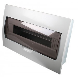 White Din Db 18-WAY Flush With Door And Tray