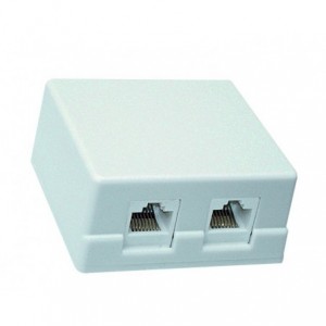 Double RJ45 Data CAT5 Surface Mount Box