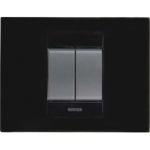 2 Lever 2 Way 16A Kit Chorus Geo Toner Black