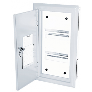 2x12(24) WAY IND STEEL FLUSH DIN DB WHITE
