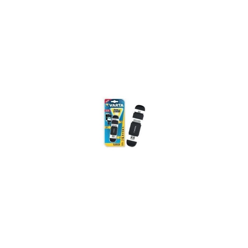Varta 4008496773602 Mini Powerpack Charger 400mAh Black - Smart 2-In-1 Solution
