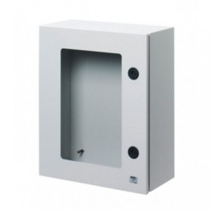 Grey Enclosure 650X405X200 M/S With Window
