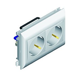 Dual Shuko Socket 16A 250V For Trunking