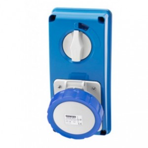 16A 2P+E 220V Vert Int Socket IP65