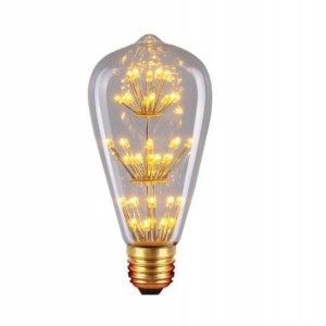 230VAC 3W ST64 Scattered LED Lamp E27 Warm White