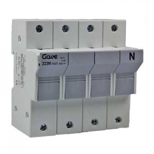 Fuse Base 3 Pole 14X51 + N
