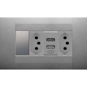 16A 2XSA Sw Socket Outlet + N-TYPE Skt Chorus One Titanium