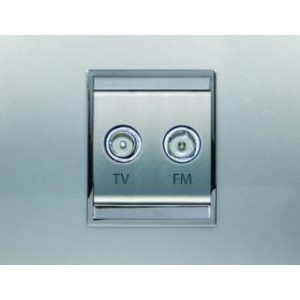 Tv+fm Sockets Chorus Lux Kit Titanium