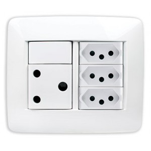COMPLETE 4X4 1xRSA 3 PIN- 3X2 PIN N-TYPE WHITE