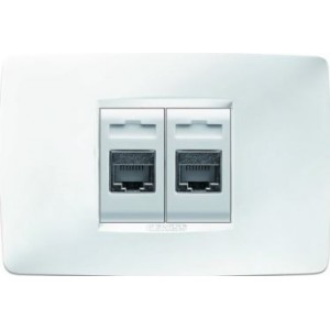 2x RJ11 SOCKET KIT CHORUS ONE WHITE