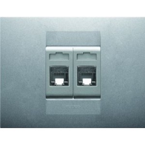 2x RJ11 SOCKET KIT CHORUS ONE TITANIUM
