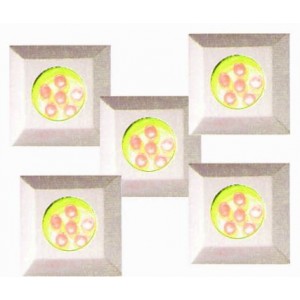 230V YELLOW 5Pc LED ALUM. LIGHT KIT C/W TRANSFORMER