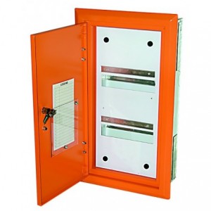 2x12(24) WAY IND STEEL FLUSH DIN DB ORANGE