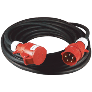 IEC309 32A 3P+N+E Rubber Extension Cord IP67 5M