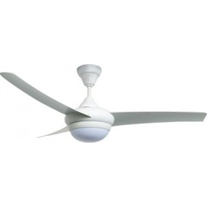 Ceiling Fan White 3 Blade With Rem+lght