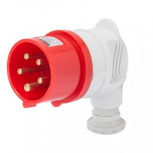 16A 3P+E 400V 90DEG Plug IP44 6H