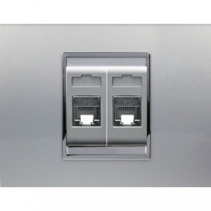 2x RJ11 SOCKET KIT CHORUS LUX TITANIUM