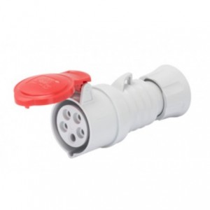 IP44 Connector 3P+N+E 32A 400V 6H Screwless