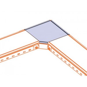 90 ° Tray Bend 50MM(W) X 40MM(H) X 50MM(B)GALV Mild Steel