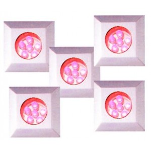 230V RED 5Pc LED ALUM. LIGHT KIT C/W TRANSFORMER