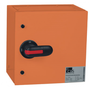 200A 3P Isolator Steel Enclosed Orange IP54