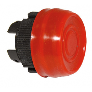Red Flush Booted Pushbutton Head