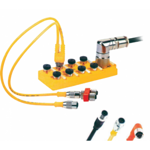 8 Way M12 5P 4 Wire 10-30VDC Npn Leds Distr BOX-CABLE