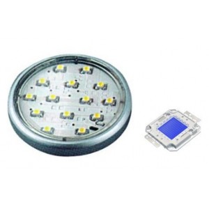12VDC MINI Alum. LED Lamp Blue 1.2W 30MM Dia
