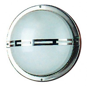 S/STEEL DOME WALL LIGHT 230V E27 60W 110Dx190D IP44