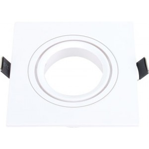 93MM Square Plastic Recessed Downlight White
