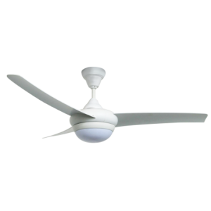 Ceiling Fan Whte 3 Blade Wall Cont+light