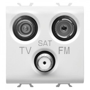 Chorus 2M Tv+fm+sat Direct Male Type Connection White